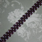 Purple Bicone Beadwoven Bracelet