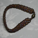 Super Duo Peyote Bracelet in Soft Rainbow Hues