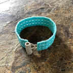 Handwoven Turquoise Tila Bead Bracelet