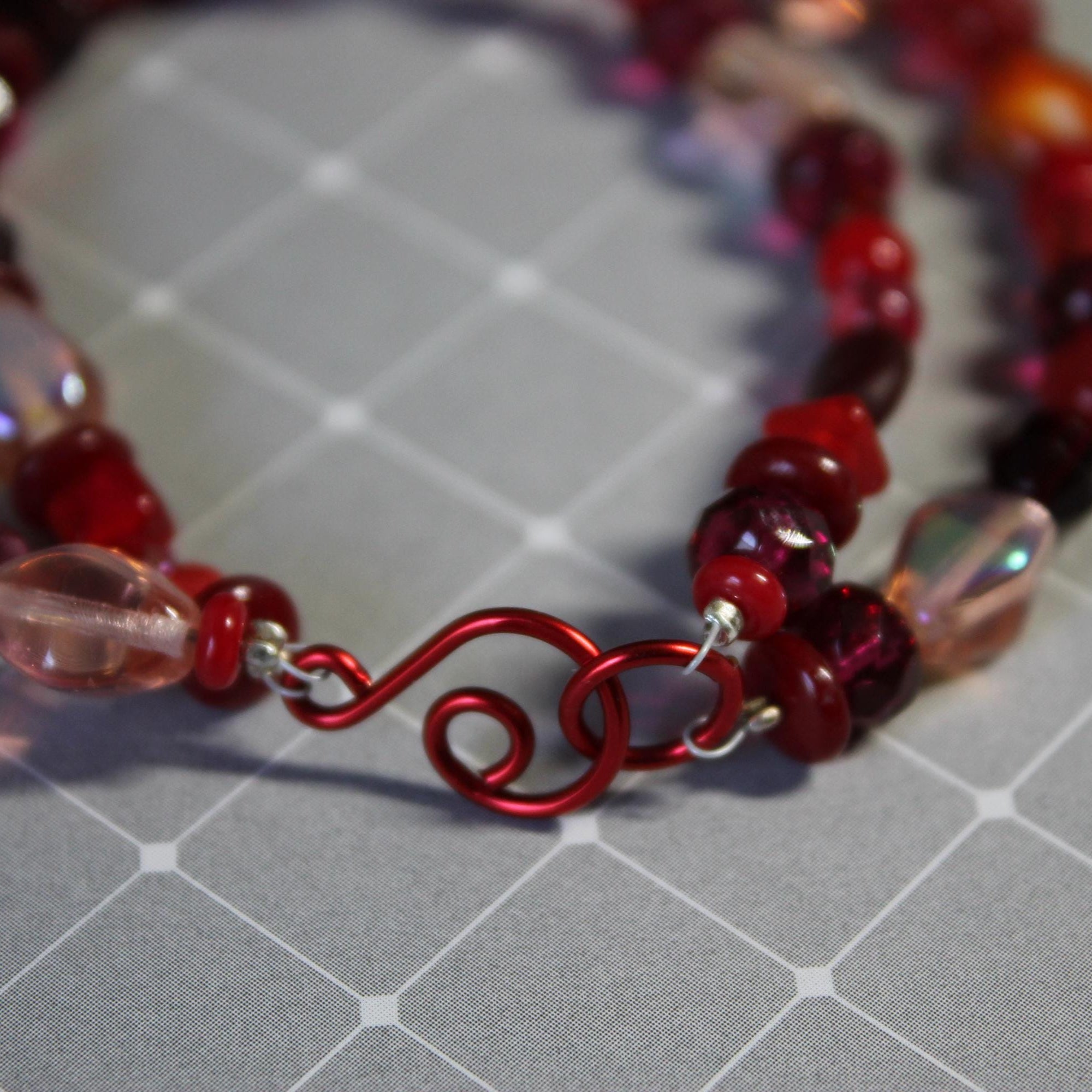 Red Radiance Double-Strand Bracelet