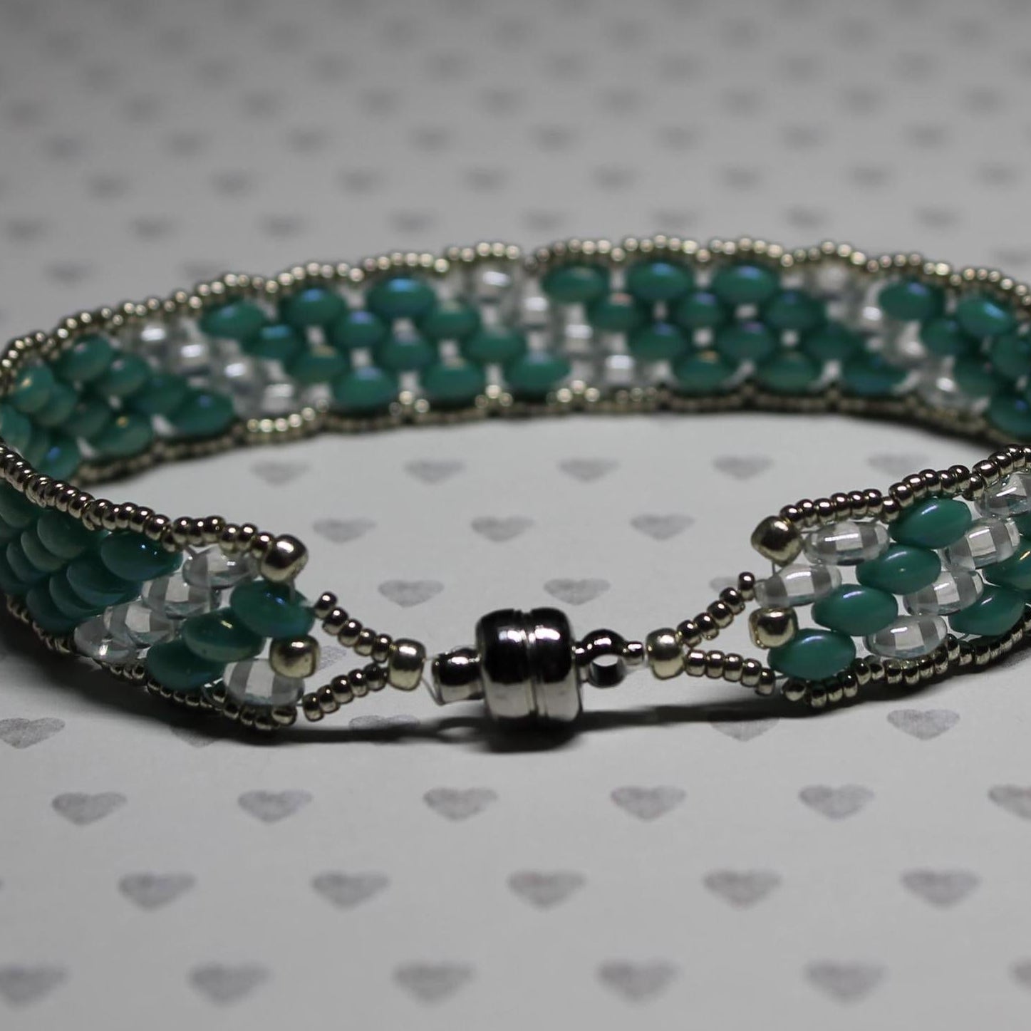Super Duo Peyote Bracelet in Turquoise