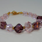 Pink & Purple Chunky Crystal Bracelet