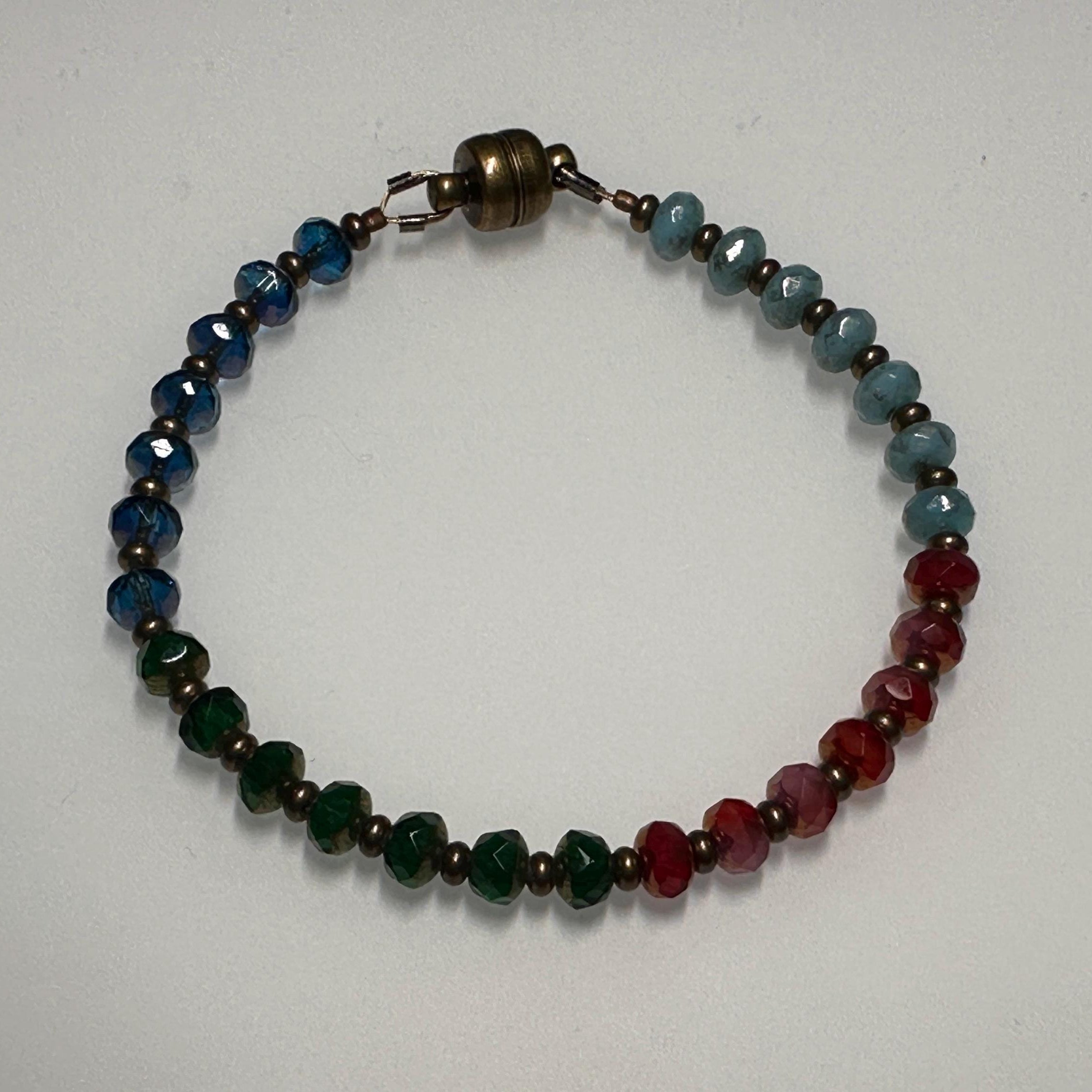 Festive Multicolor Crystal Beaded Bracelet