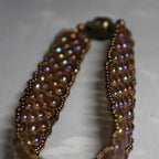 Super Duo Peyote Bracelet in Soft Rainbow Hues