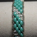 Super Duo Peyote Bracelet in Turquoise