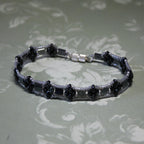 Two-Tone Black & Grey Duo Bead Bracelet