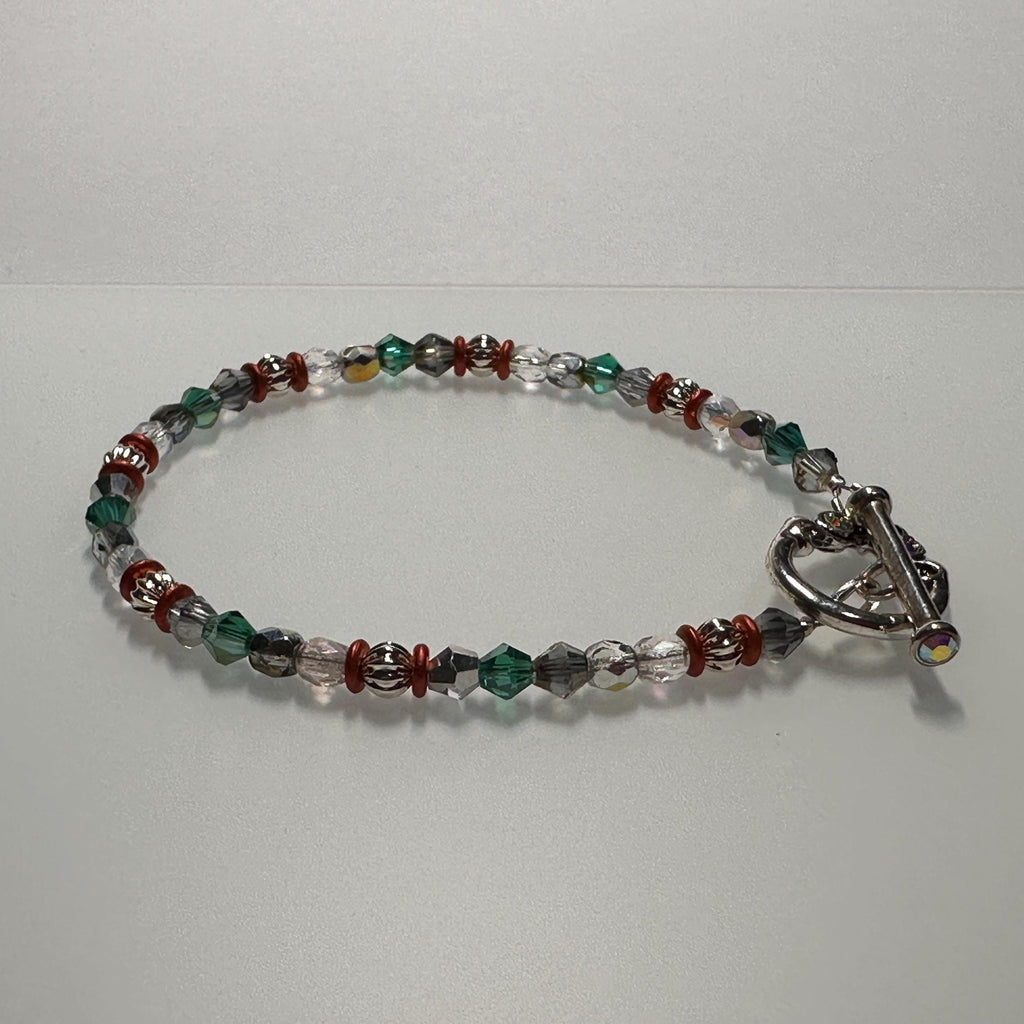 Sparkle Bracelet in Green & Red