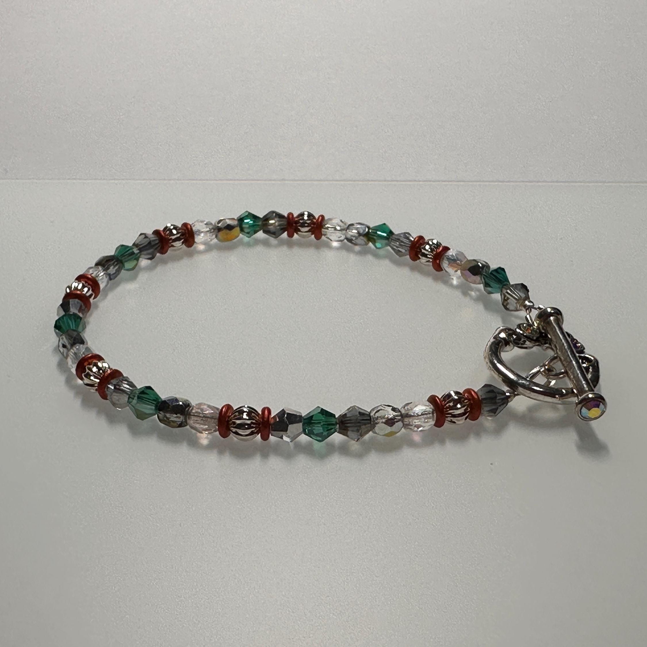 Sparkle Bracelet in Green & Red