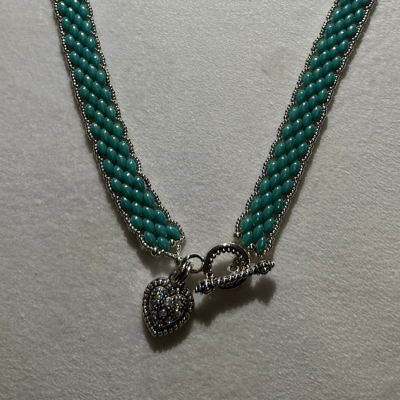 Boho Wrap Bracelet/Necklace with Sparkling Heart Charm