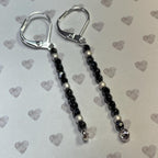 Simple Minimalist Earrings - Black/Silver