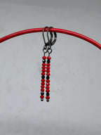 Simple Minimalist Earrings - Red/Black