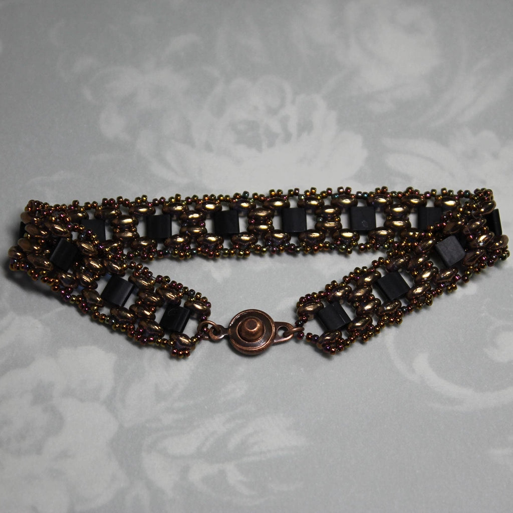 Black & Copper Beaded Bracelet