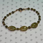 Green Jasper and Gold Beaded Bracelet - Harmony, balance, growth, calm