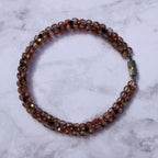 Woven Fire Polished Bead Bracelet Multi-tonal