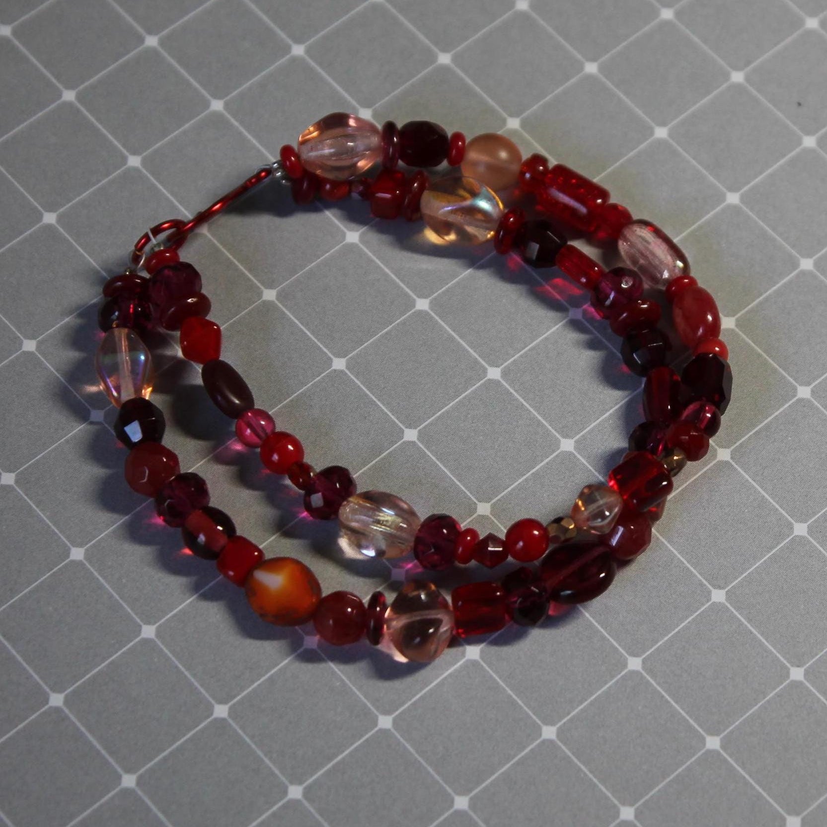 Red Radiance Double-Strand Bracelet