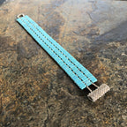 Handwoven Turquoise Tila Bead Bracelet