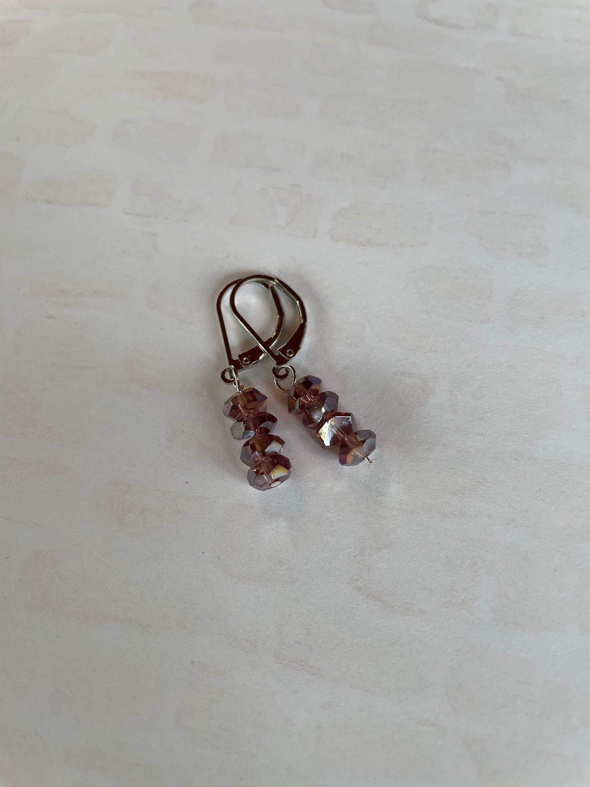 Amethyst Crystal Dangle Earrings