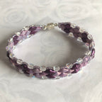 Purple Czech Glass Beadwoven Bracelet
