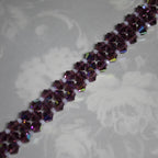 Purple Bicone Beadwoven Bracelet