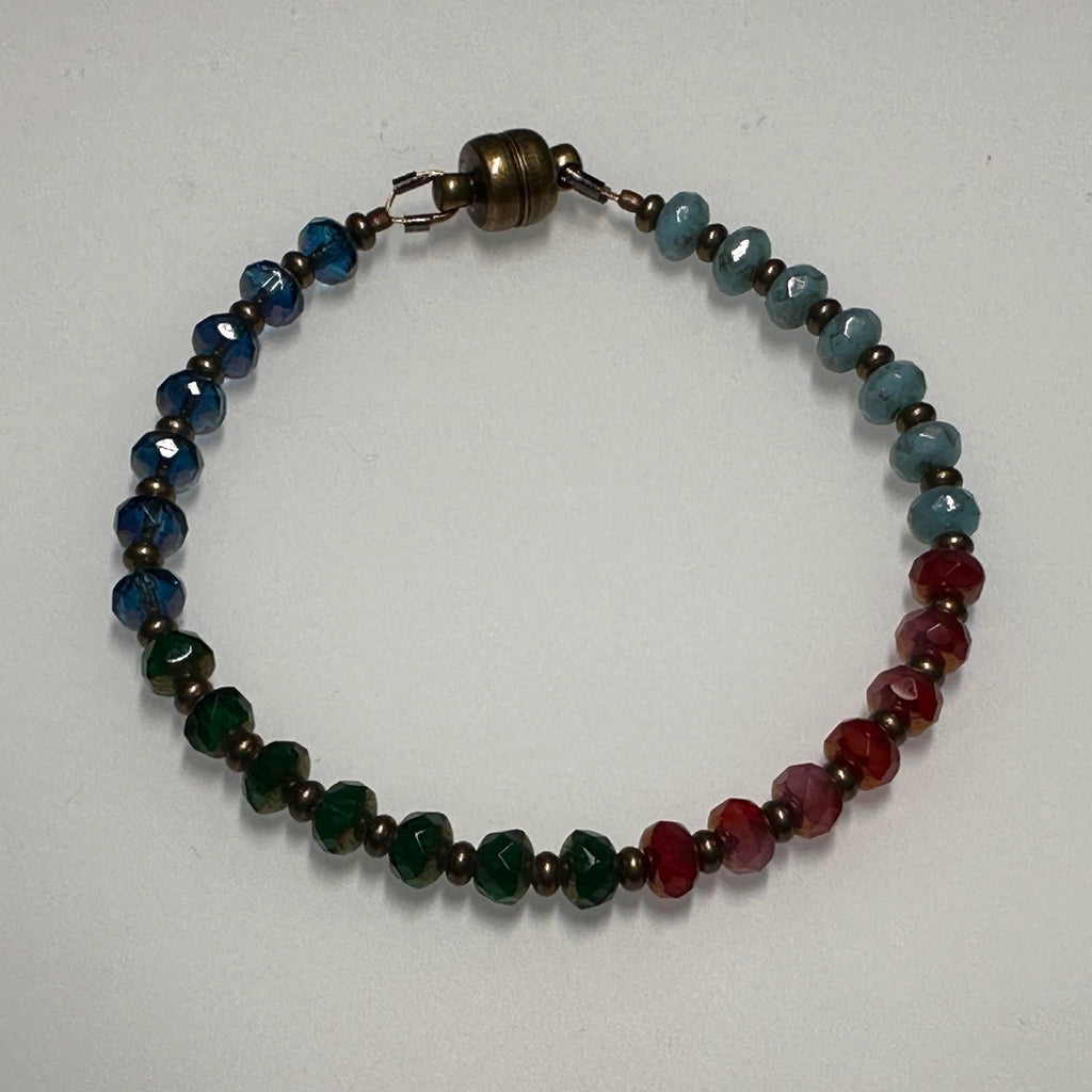 Festive Multicolor Crystal Beaded Bracelet