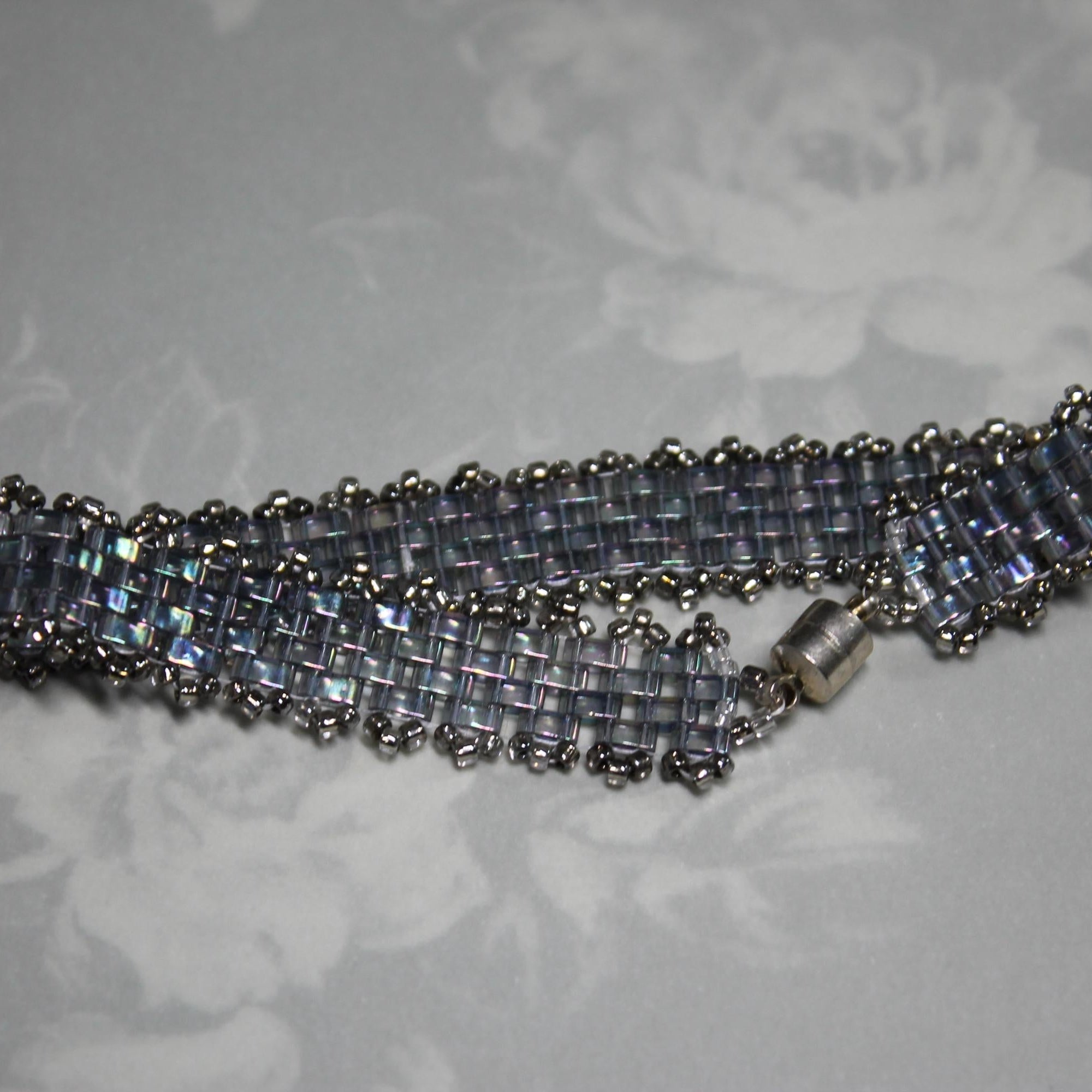 Iridescent Half-Tila Bead Bracelet