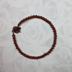 Brown Goldstone Bracelet with Copper Heart Clasp