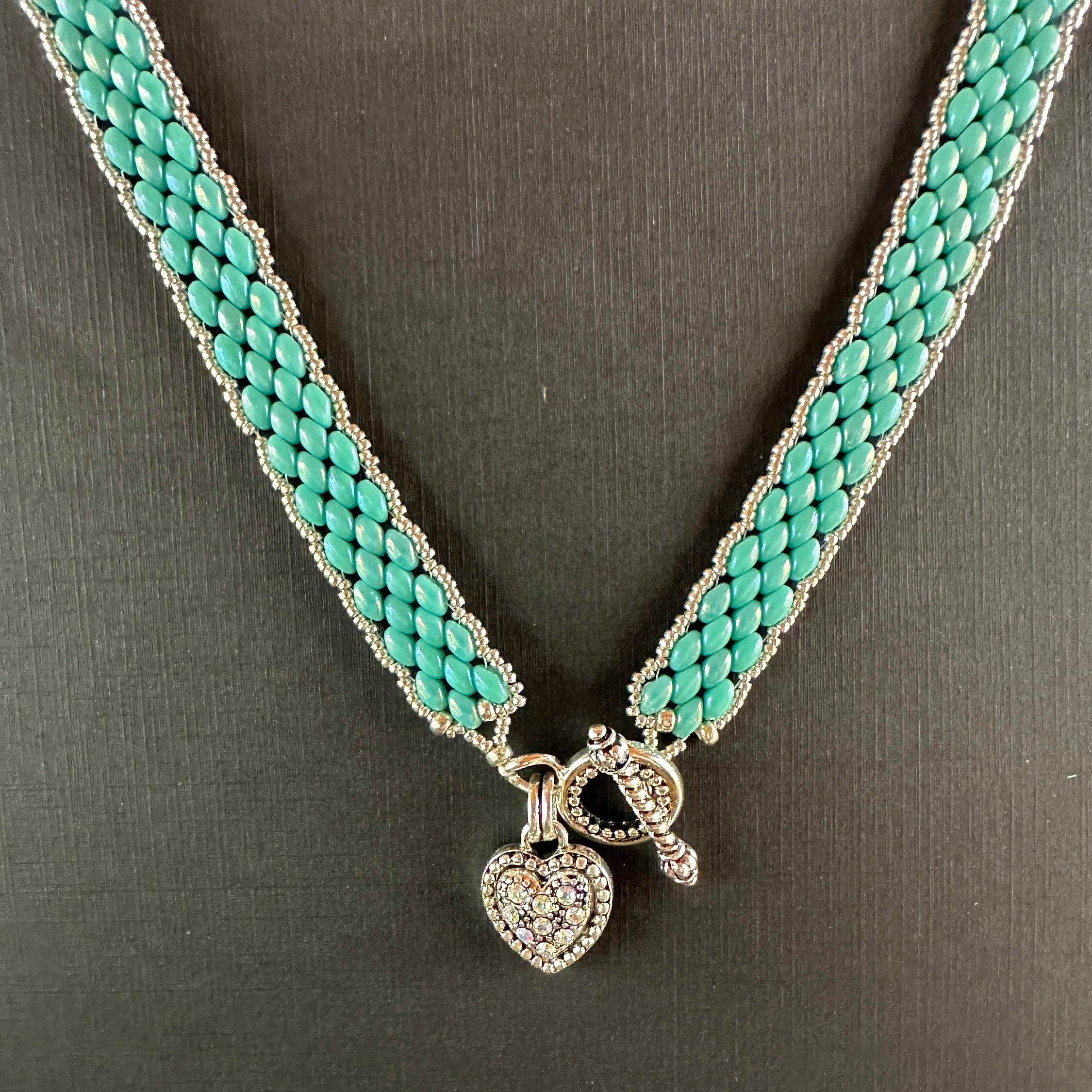 Boho Wrap Bracelet/Necklace with Sparkling Heart Charm