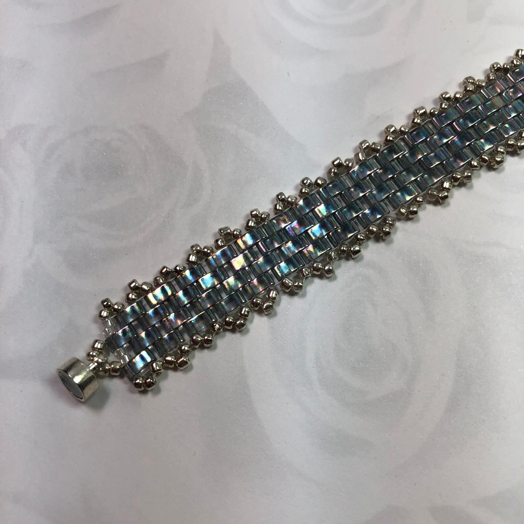 Iridescent Half-Tila Bead Bracelet