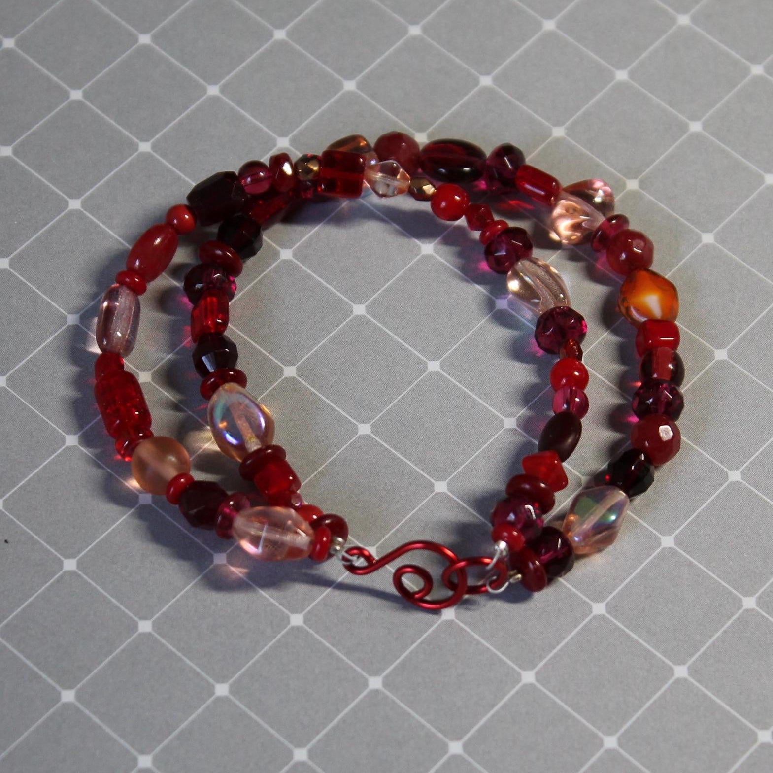 Red Radiance Double-Strand Bracelet