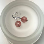 Soft Pink Faceted Dangle Earrings
