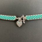 Boho Wrap Bracelet/Necklace with Sparkling Heart Charm