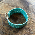Handwoven Turquoise Tila Bead Bracelet