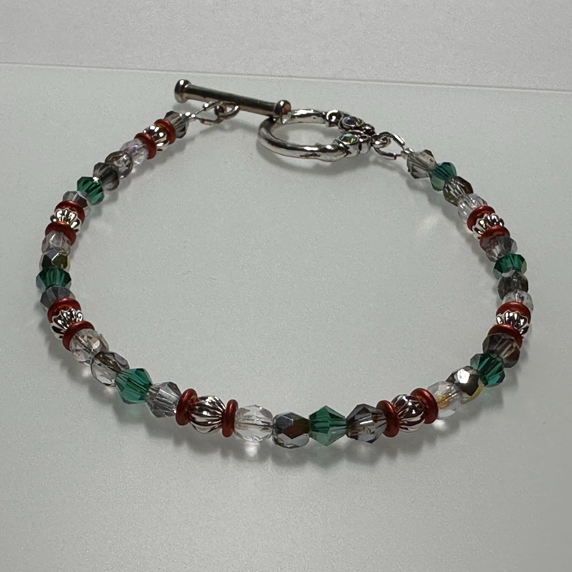 Sparkle Bracelet in Green & Red