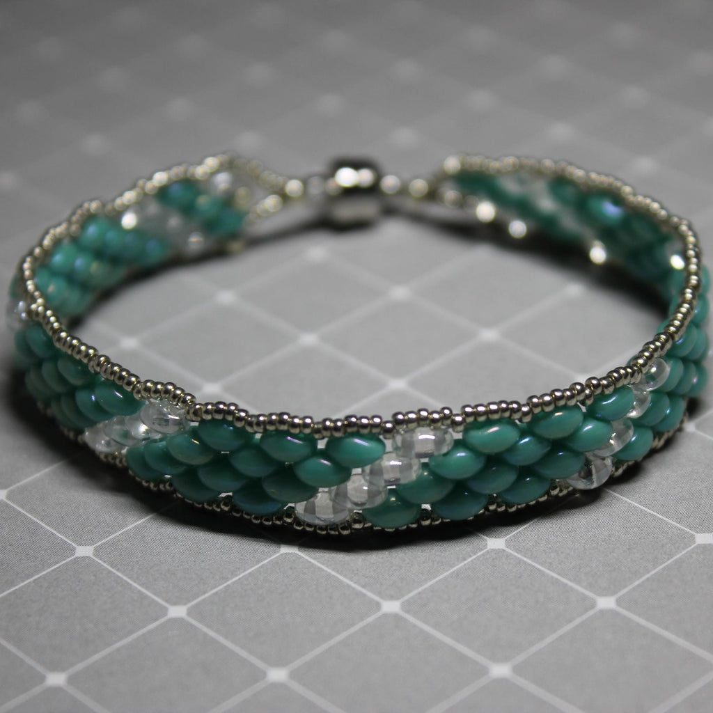 Super Duo Peyote Bracelet in Turquoise
