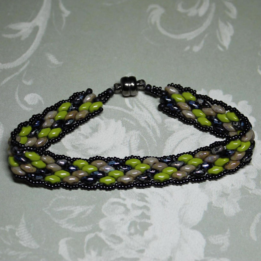 Super Duo Peyote Bracelet in Camo