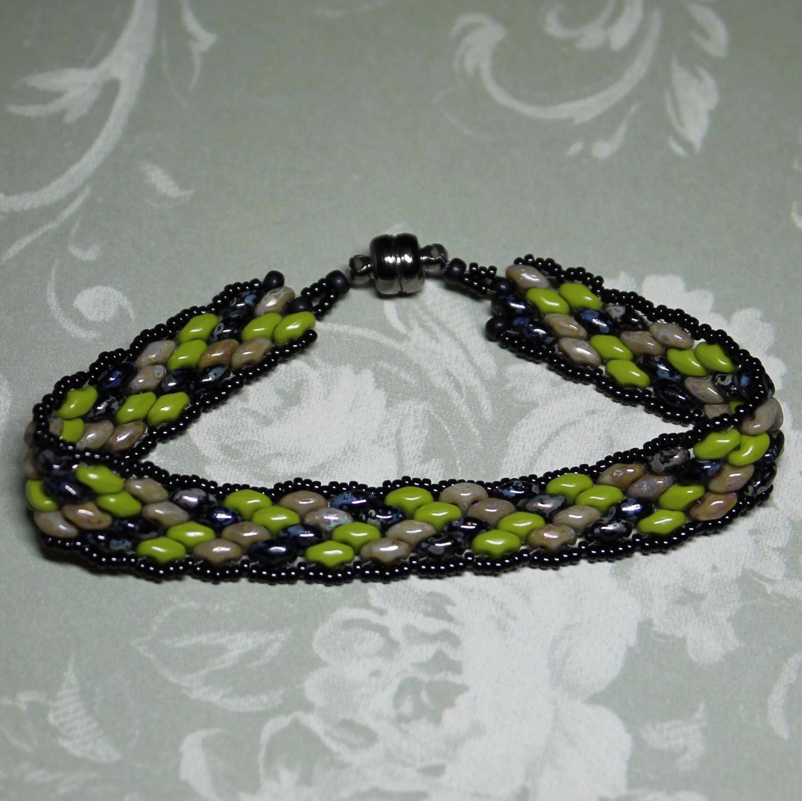Super Duo Peyote Bracelet in Camo