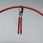 Simple Minimalist Earrings - Red/Black