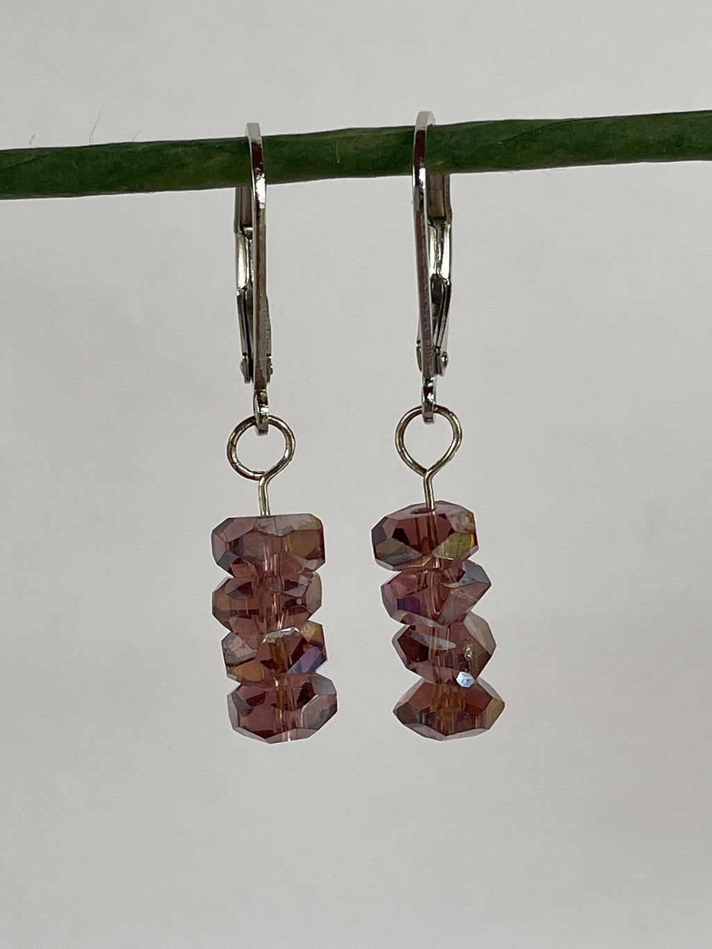 Amethyst Crystal Dangle Earrings