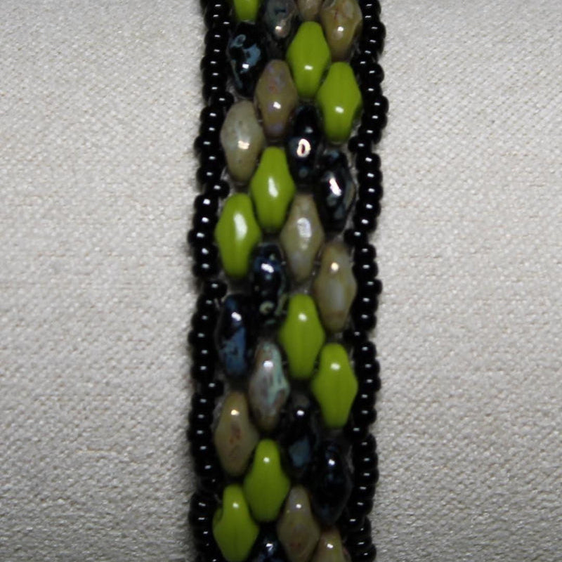 Super Duo Peyote Bracelet in Camo
