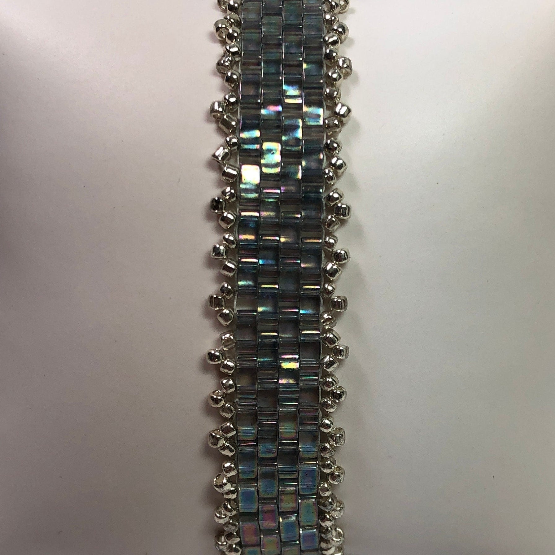 Iridescent Half-Tila Bead Bracelet