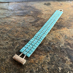 Handwoven Turquoise Tila Bead Bracelet