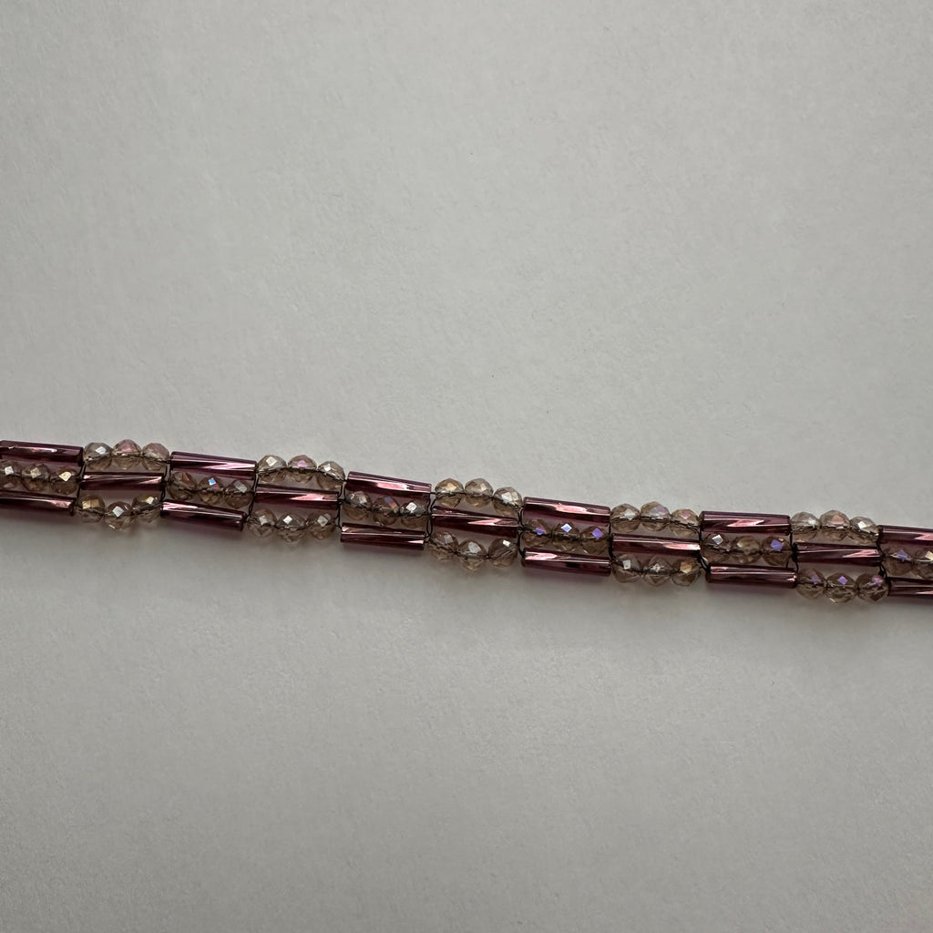 Blush Mauve Crystal Bracelet