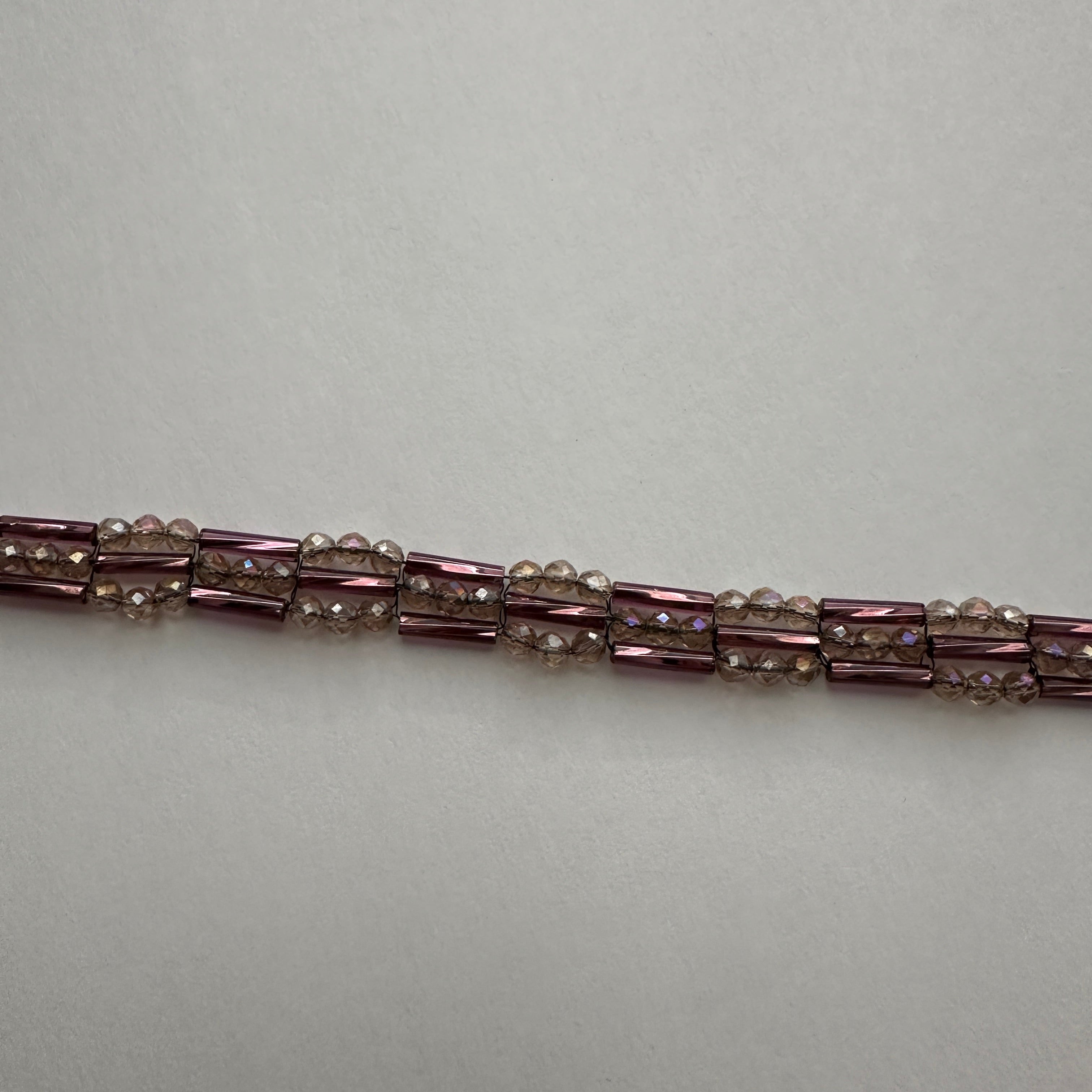 Blush Mauve Crystal Bracelet