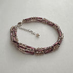 Blush Mauve Crystal Bracelet