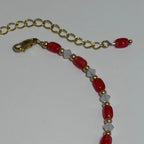 Sunset Blush Handcrafted Ankle Bracelet