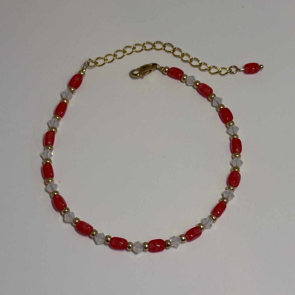 Sunset Blush Handcrafted Ankle Bracelet