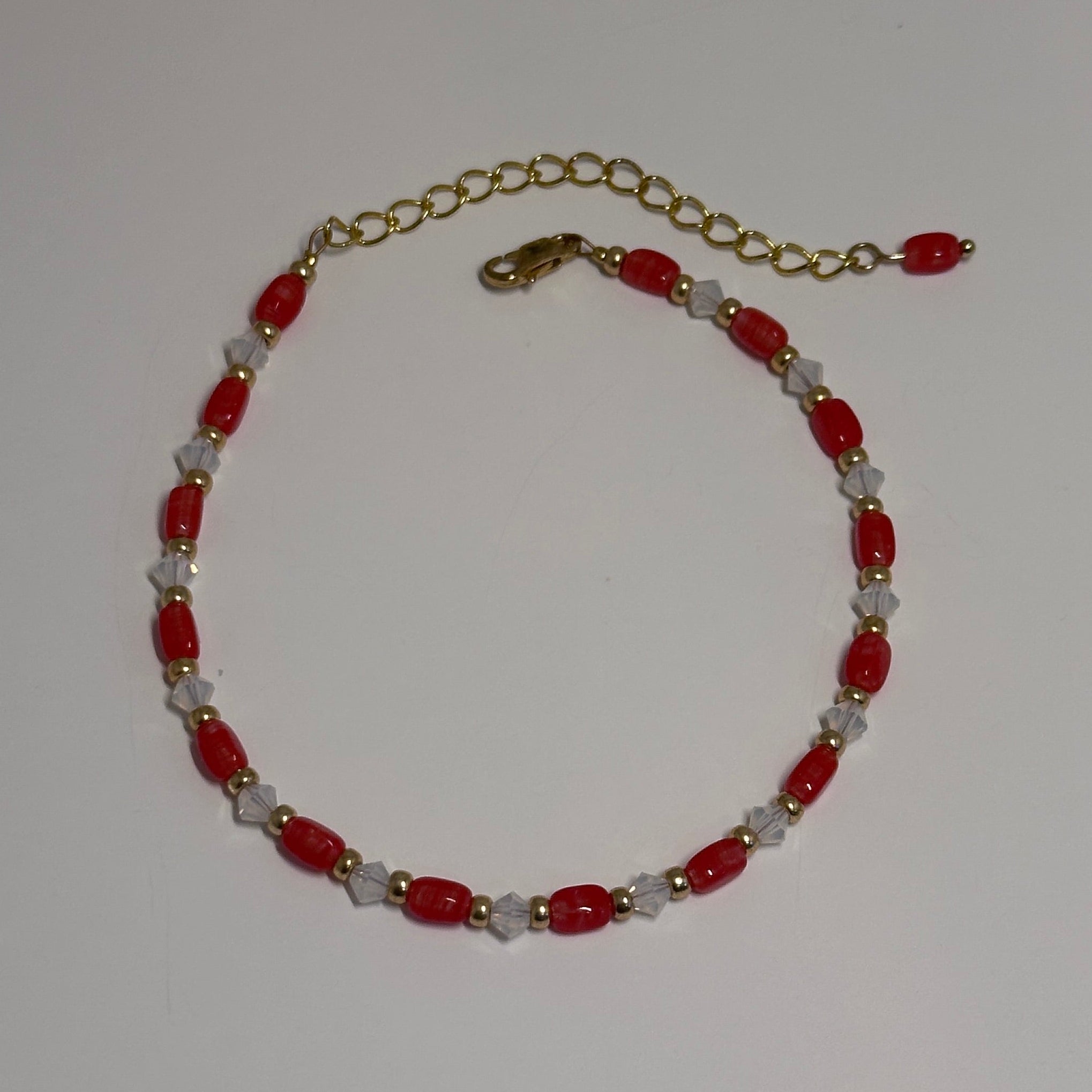 Sunset Blush Handcrafted Ankle Bracelet