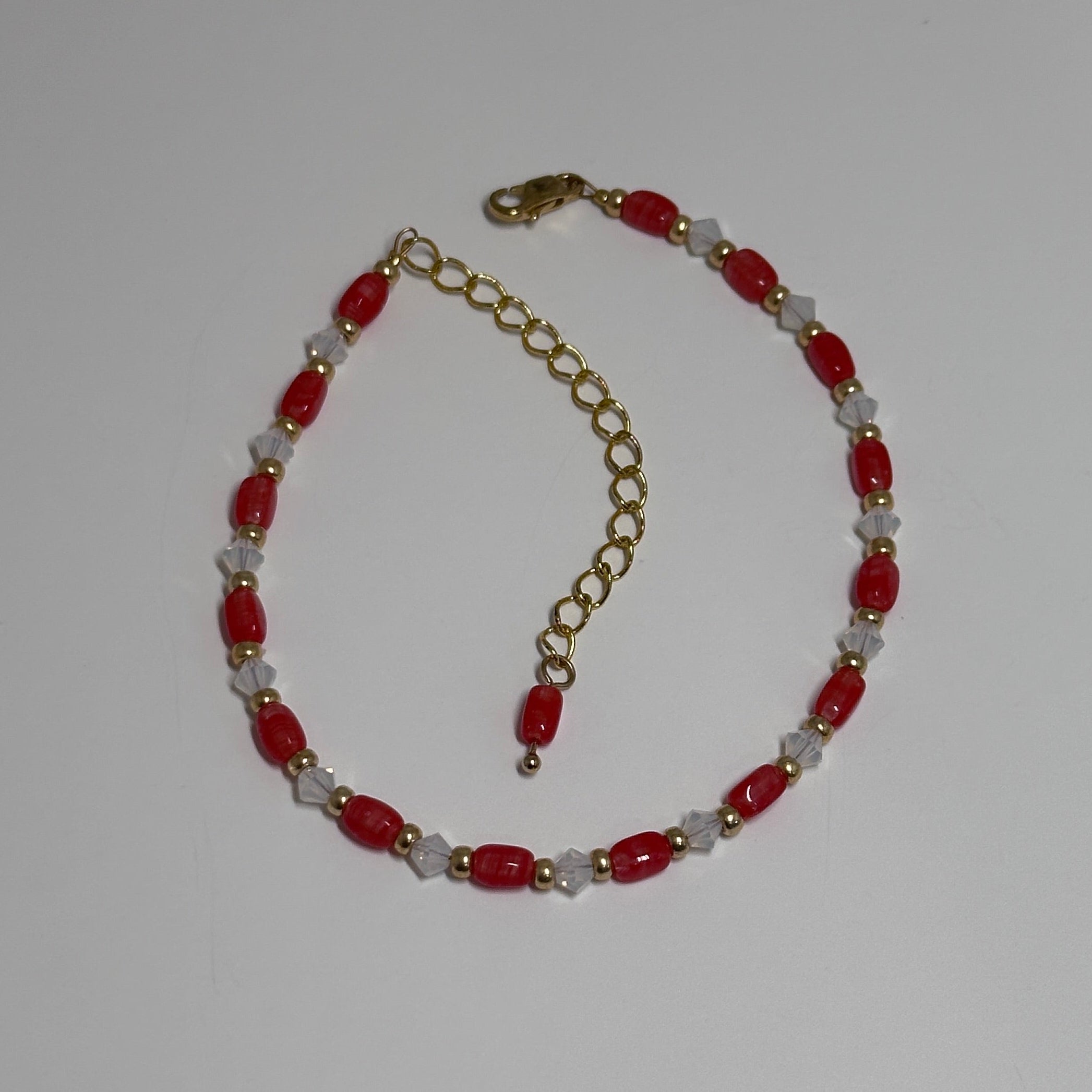 Sunset Blush Handcrafted Ankle Bracelet