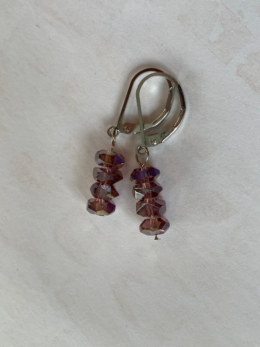 Amethyst Crystal Dangle Earrings