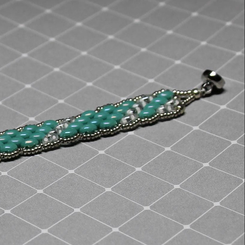 Super Duo Peyote Bracelet in Turquoise